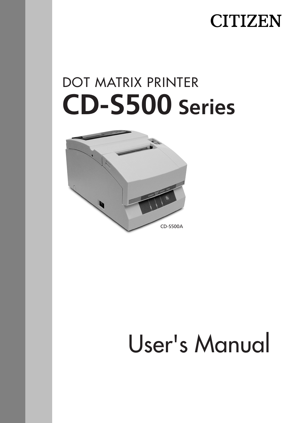 Citizen Systems CD-S500A User Manual | 52 pages