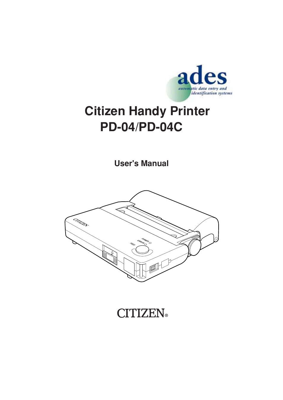 Citizen Systems PD-04 User Manual | 42 pages