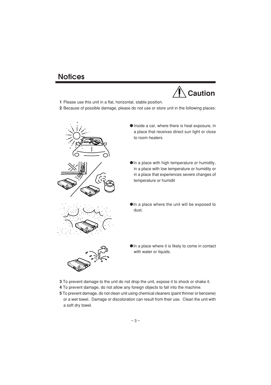 Notices caution | Citizen Systems PD-04 User Manual | Page 7 / 42