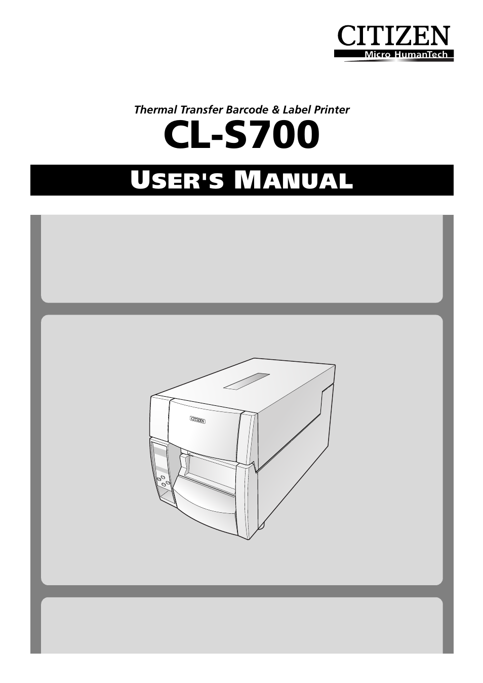 Citizen Systems Citizen CL-S700 User Manual | 70 pages