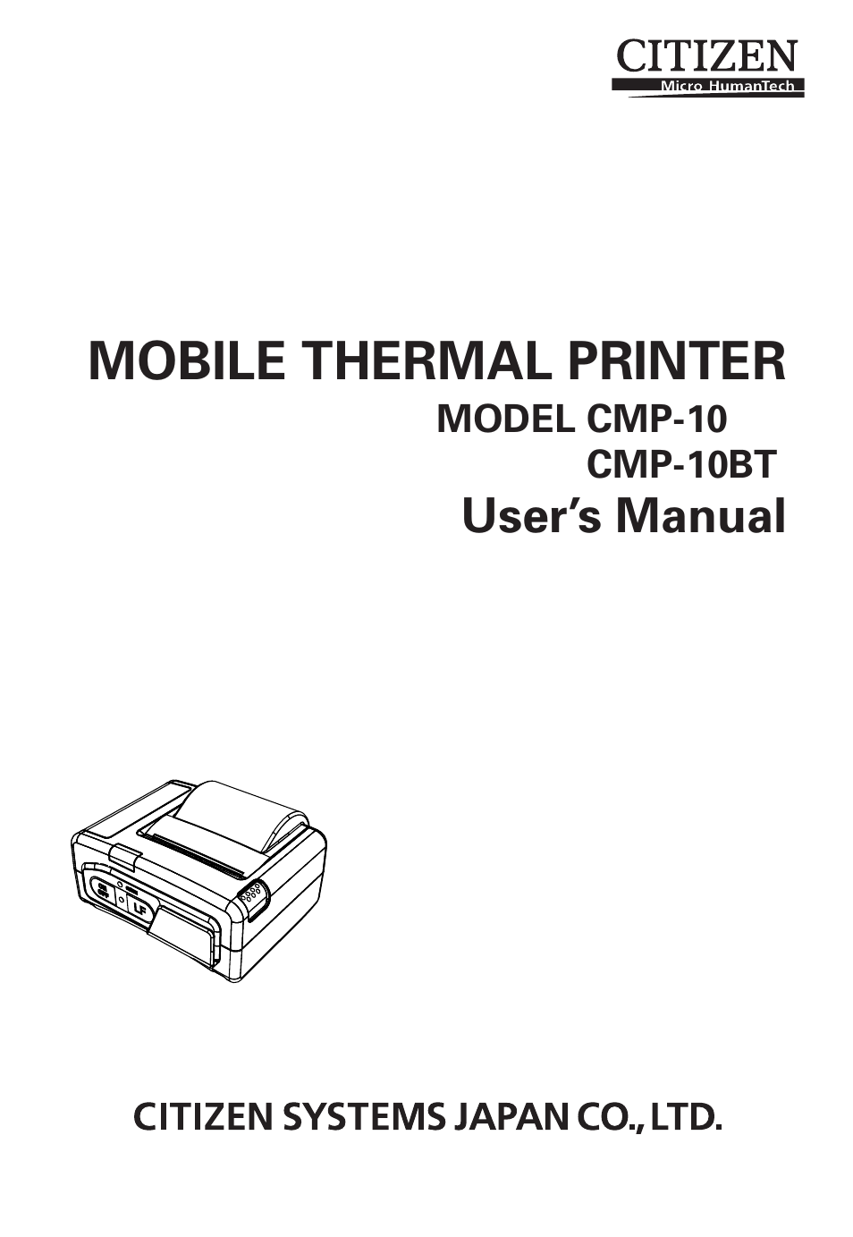 Citizen Systems Citizen CMP-10BT User Manual | 41 pages