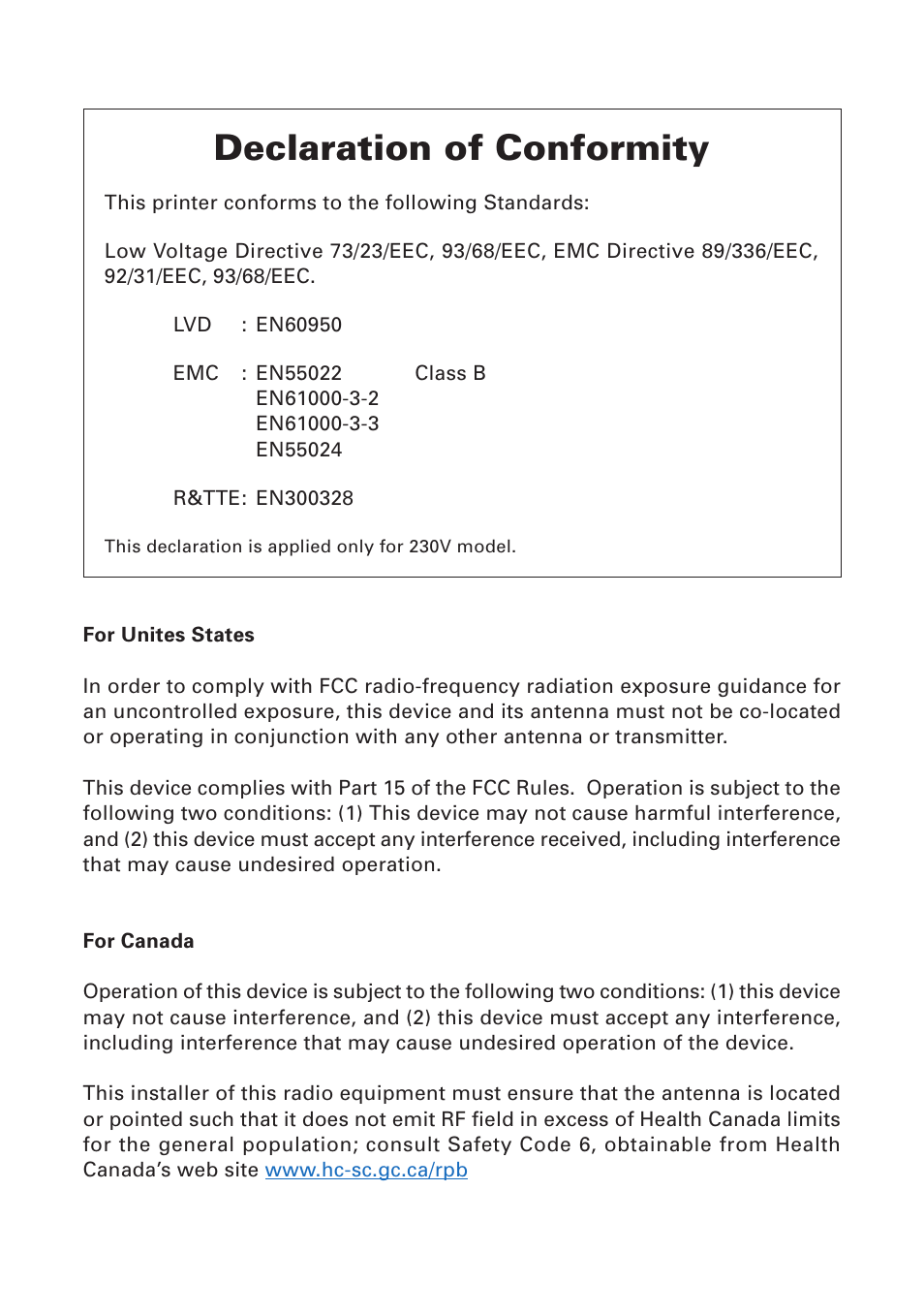 Declaration of conformity | Citizen Systems Citizen CMP-10BT User Manual | Page 2 / 41