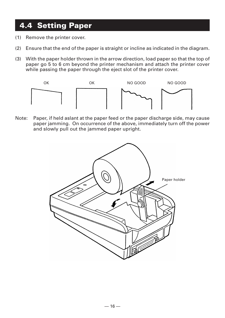 4 setting paper | Citizen Systems CBM-910 User Manual | Page 19 / 61