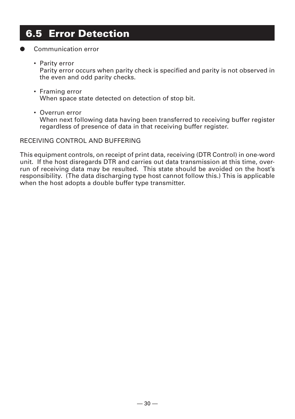 5 error detection | Citizen Systems CBM-910 User Manual | Page 33 / 61