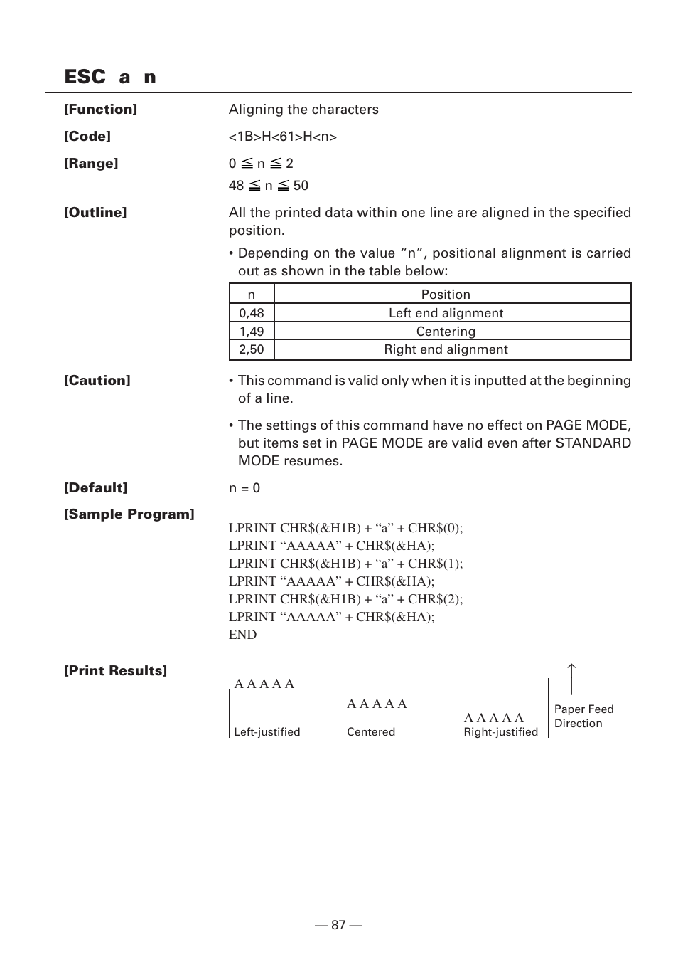 Esc a n | Citizen Systems iDP3240 User Manual | Page 107 / 231