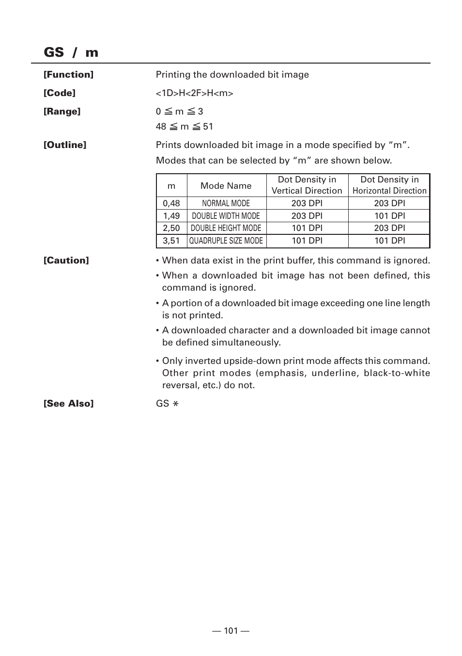 Gs / m | Citizen Systems iDP3240 User Manual | Page 121 / 231