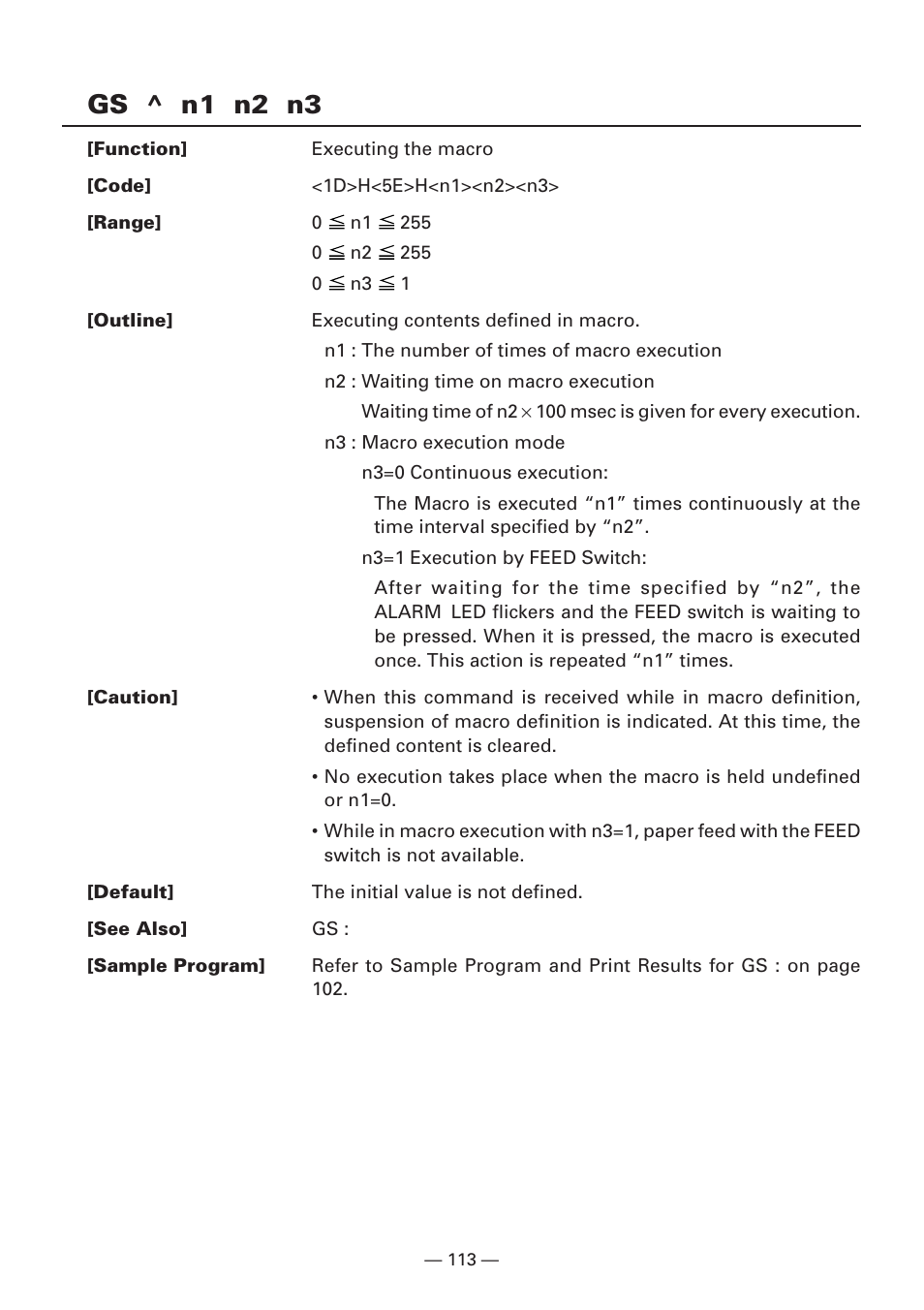 Gs ^ n1 n2 n3 | Citizen Systems iDP3240 User Manual | Page 133 / 231