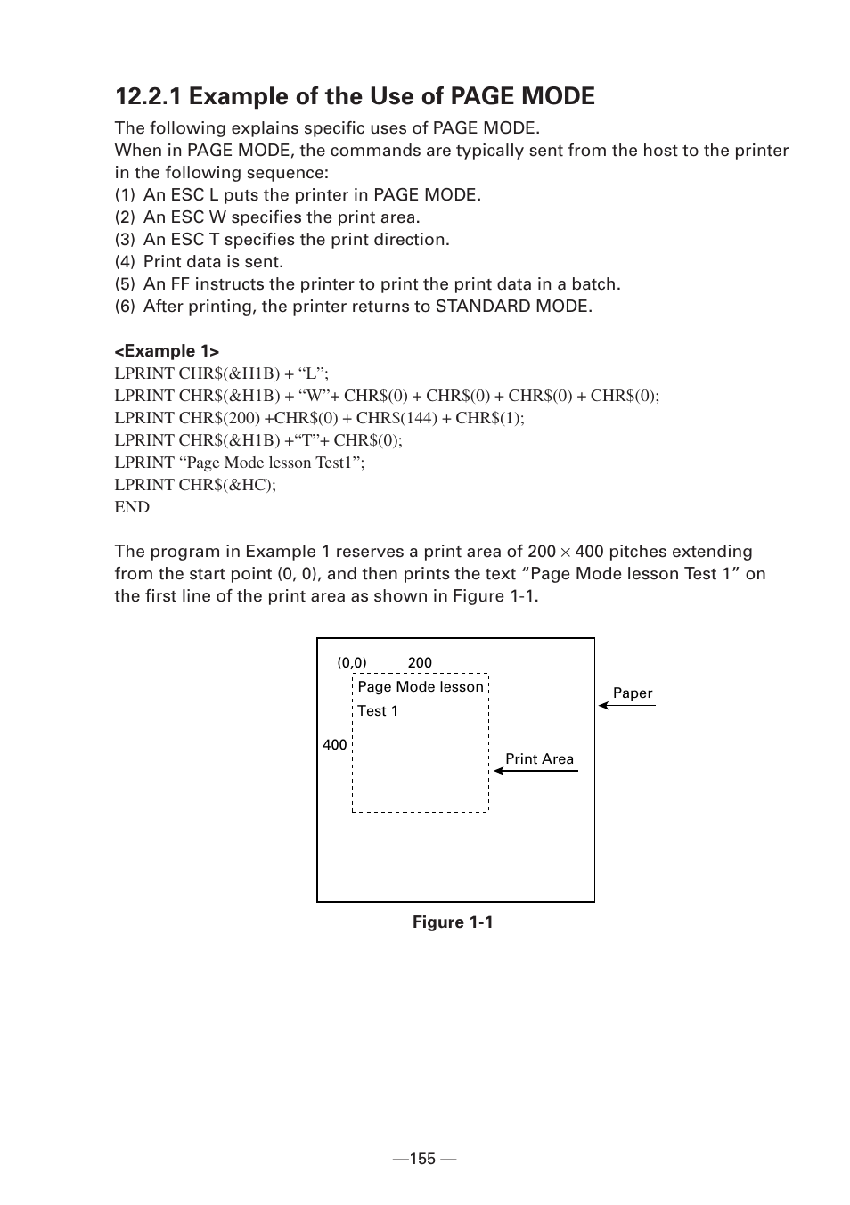 1 example of the use of page mode | Citizen Systems iDP3240 User Manual | Page 175 / 231