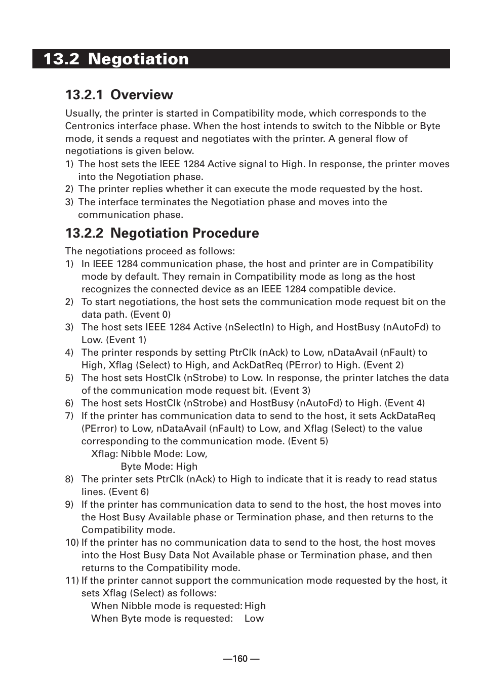 2 negotiation, 1 overview, 2 negotiation procedure | Citizen Systems iDP3240 User Manual | Page 180 / 231