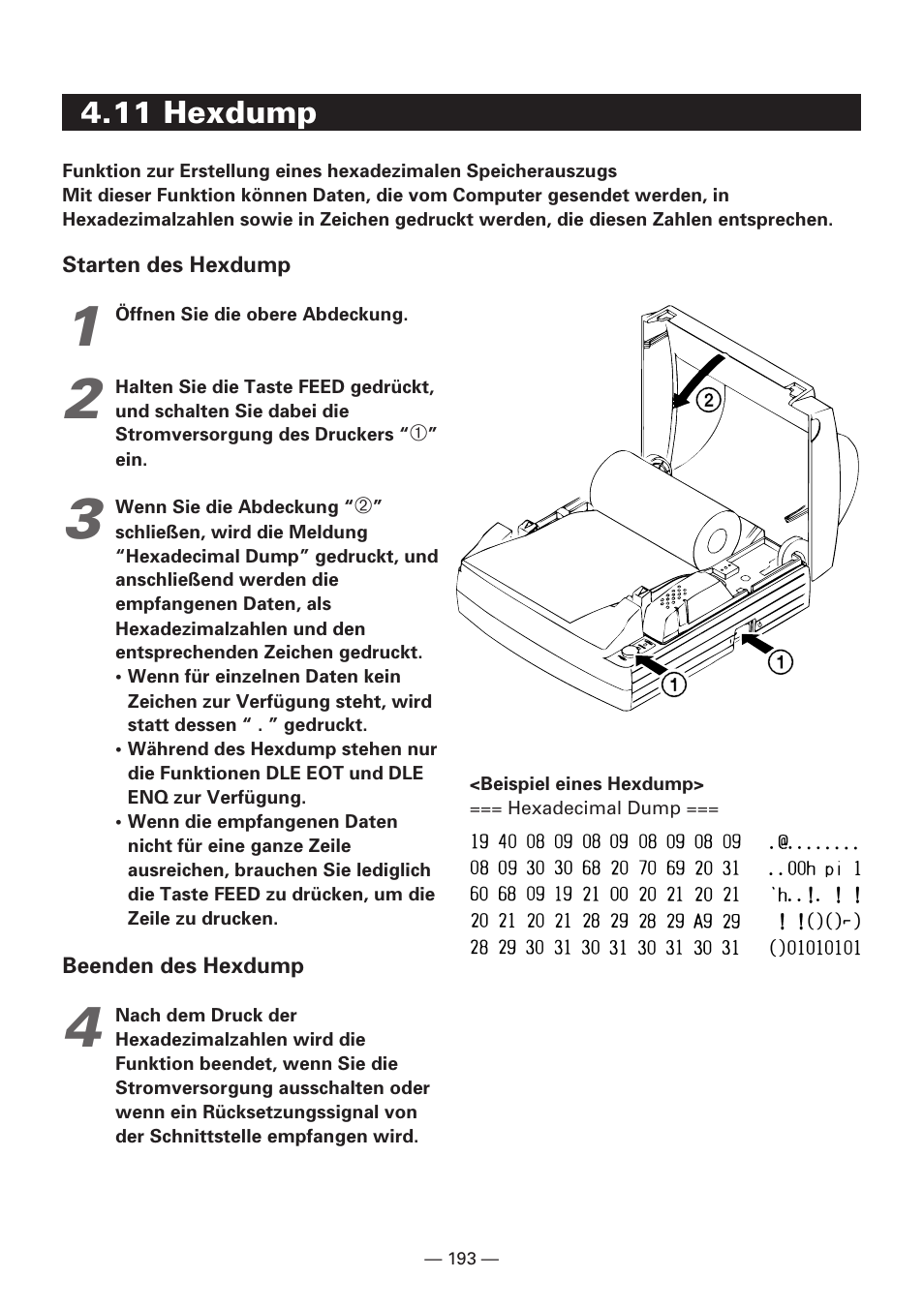 11 hexdump | Citizen Systems iDP3240 User Manual | Page 213 / 231