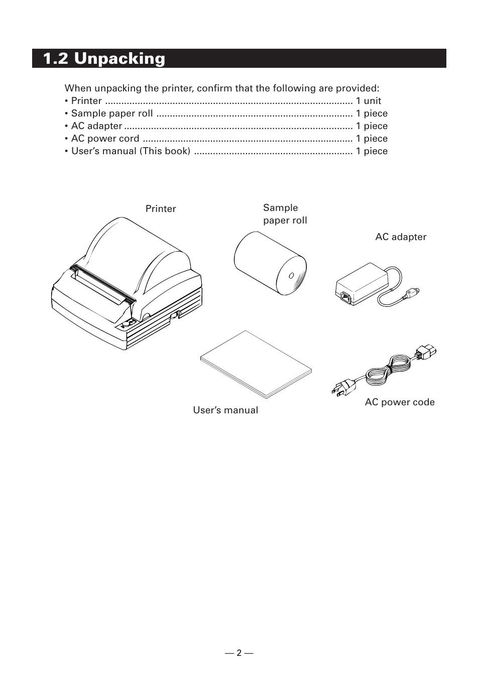 2 unpacking | Citizen Systems iDP3240 User Manual | Page 22 / 231