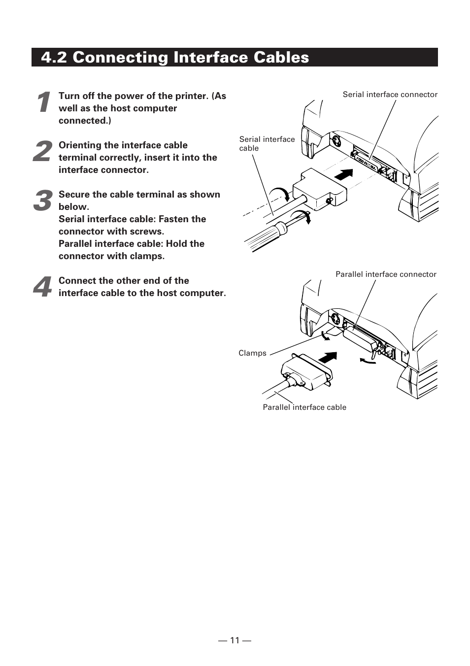 2 connecting interface cables | Citizen Systems iDP3240 User Manual | Page 31 / 231