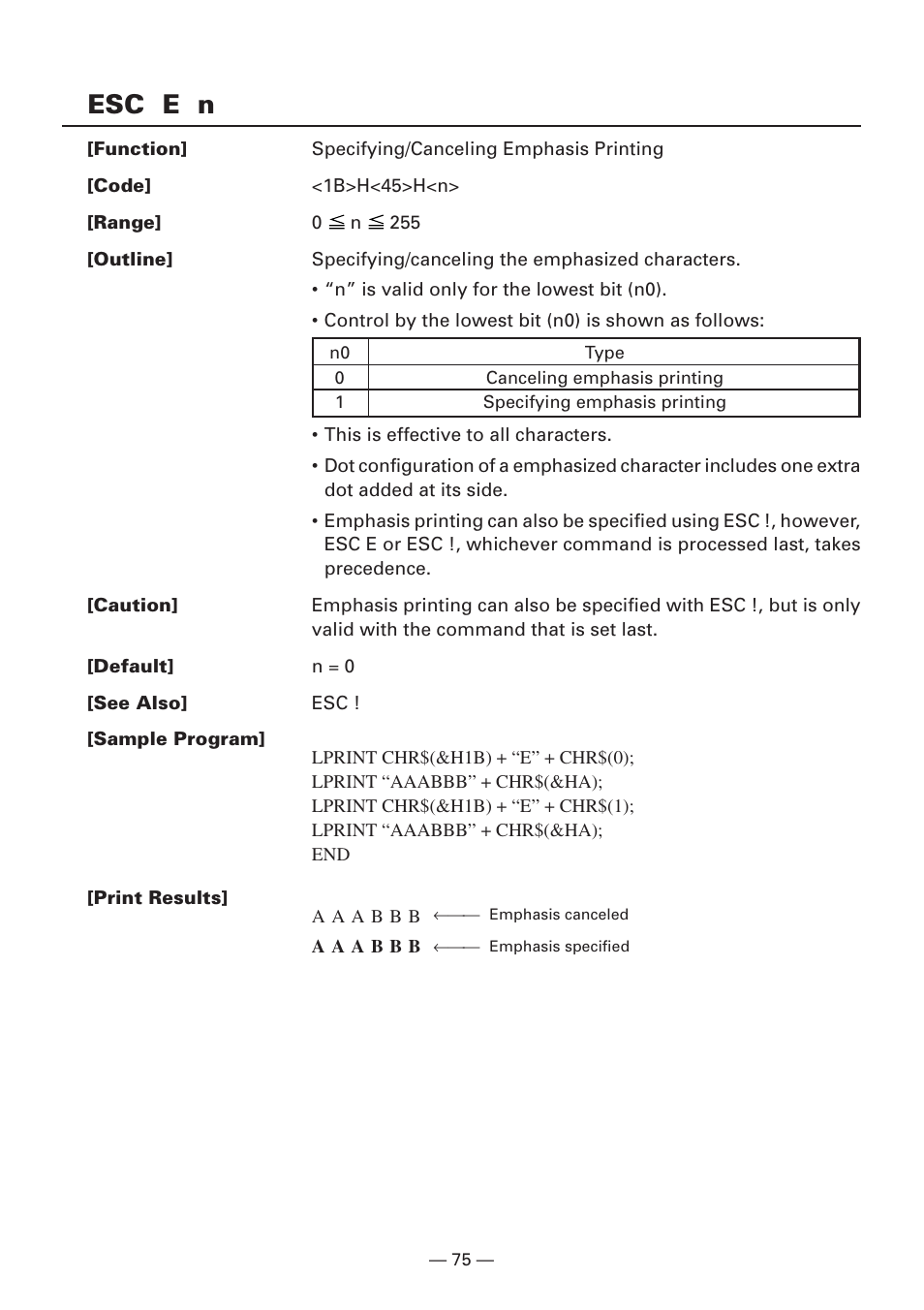 Esc e n | Citizen Systems iDP3240 User Manual | Page 95 / 231