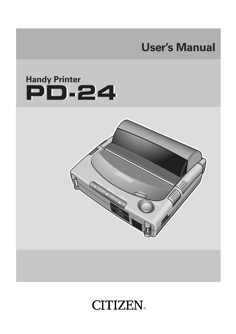 Citizen Systems PD-24 User Manual | 52 pages