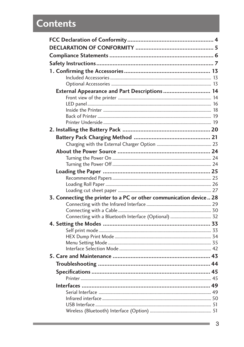 Citizen Systems PD-24 User Manual | Page 3 / 52