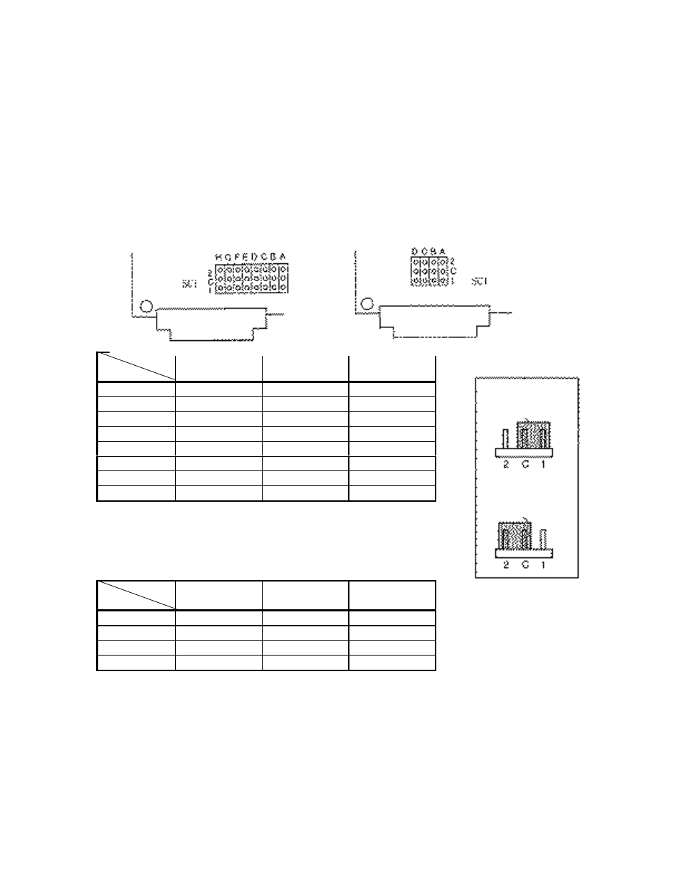 Einstellung der vorwahl-jumperstecker, Methode für moduseinstellung | Citizen Systems iDP-3550 User Manual | Page 159 / 160