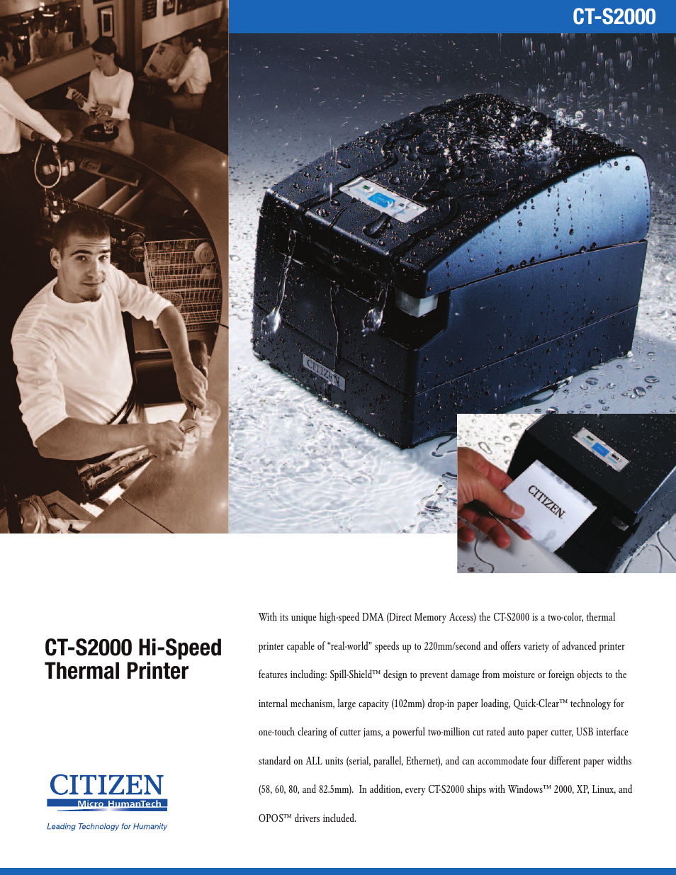 CITIZEN CT-S2000 User Manual | 2 pages