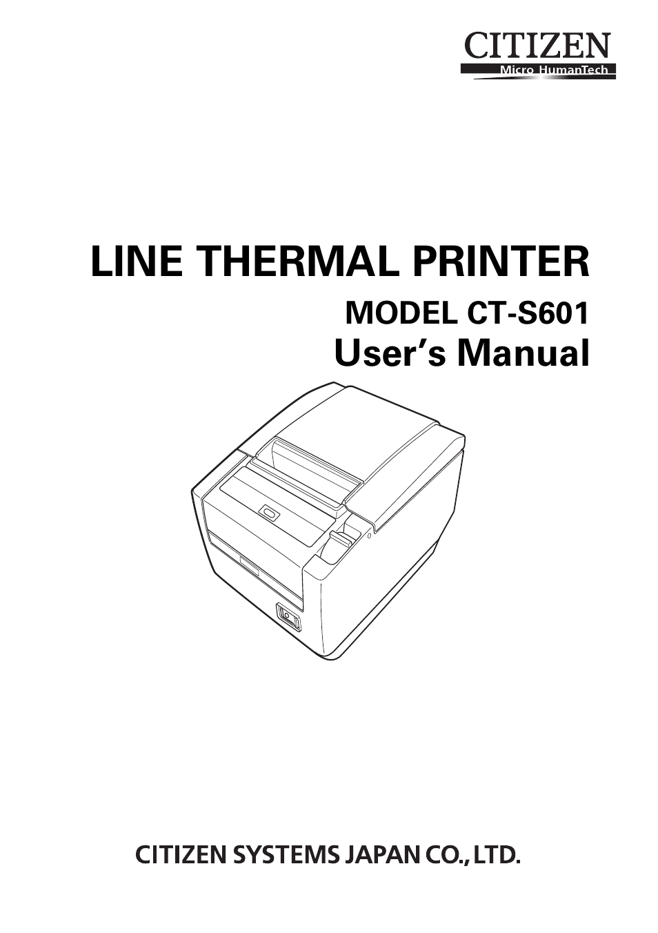 Citizen Systems Line Thermal Printer CT-S601 User Manual | 46 pages