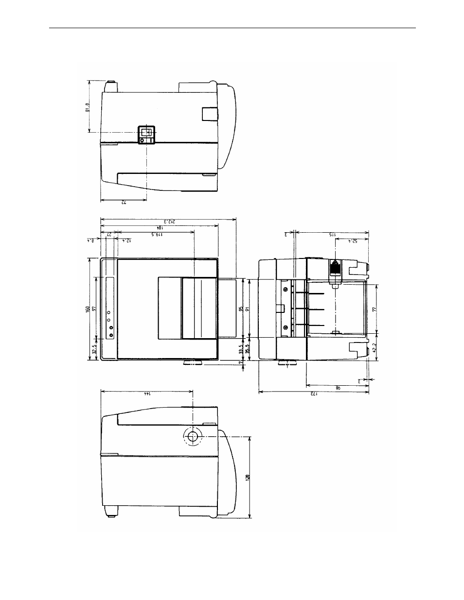 External dimensions | Citizen Systems iDP-3535 User Manual | Page 38 / 38