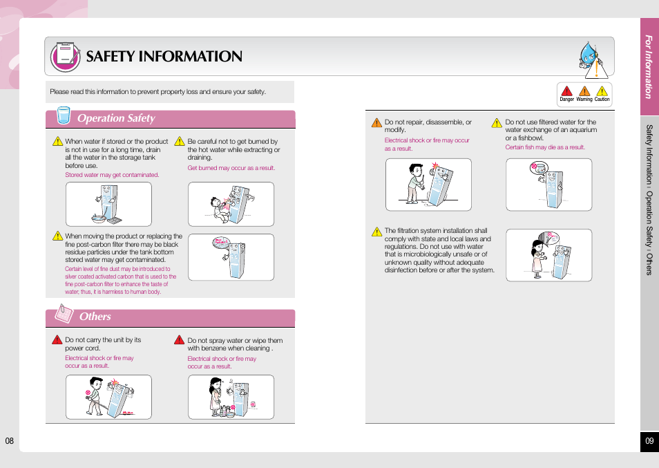 Safety information, Others, Operation safety | Coway CHP-06ER/L User Manual | Page 5 / 18