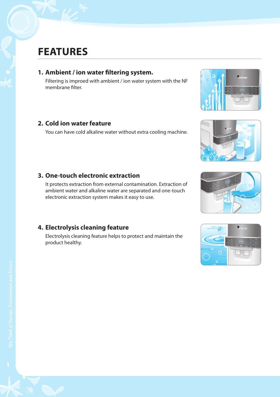 Features | Coway CPE-06ALB User Manual | Page 2 / 36