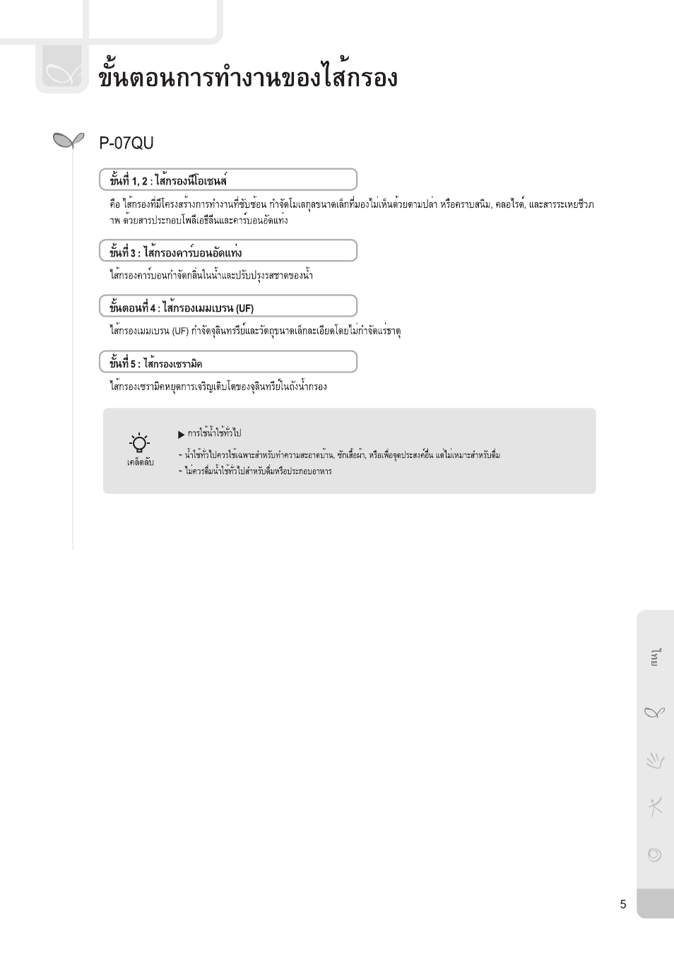 Coway P-07QR User Manual | Page 15 / 32