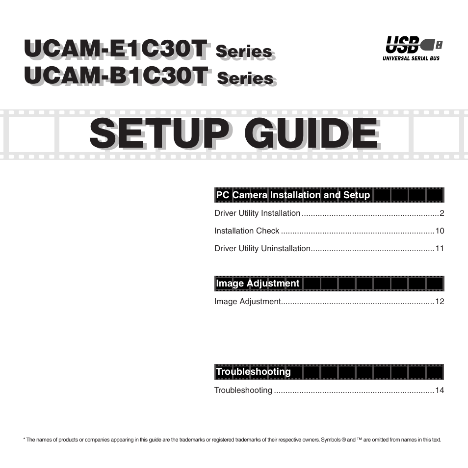 Elecom UCAM-B1C30TBK SETUP GUIDE User Manual | 20 pages