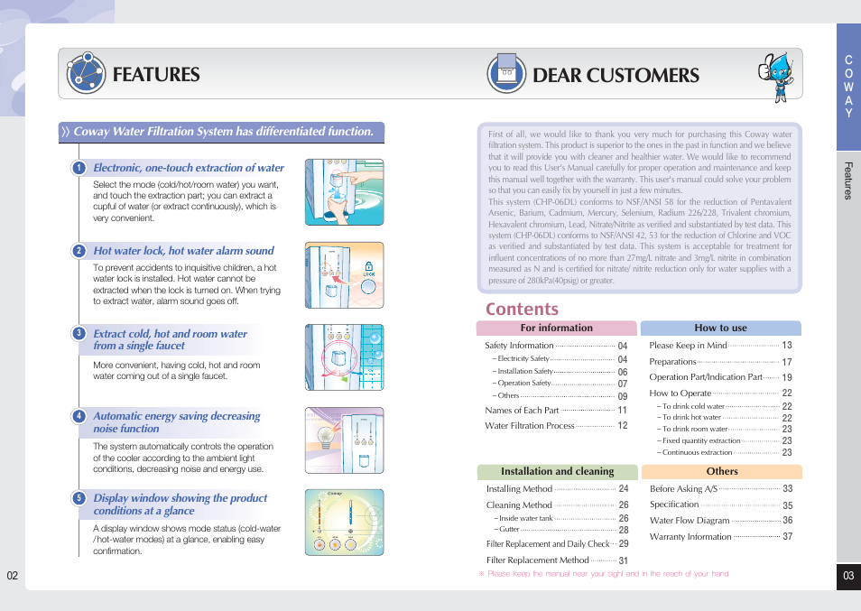 Coway CHP-06DL User Manual | Page 2 / 20