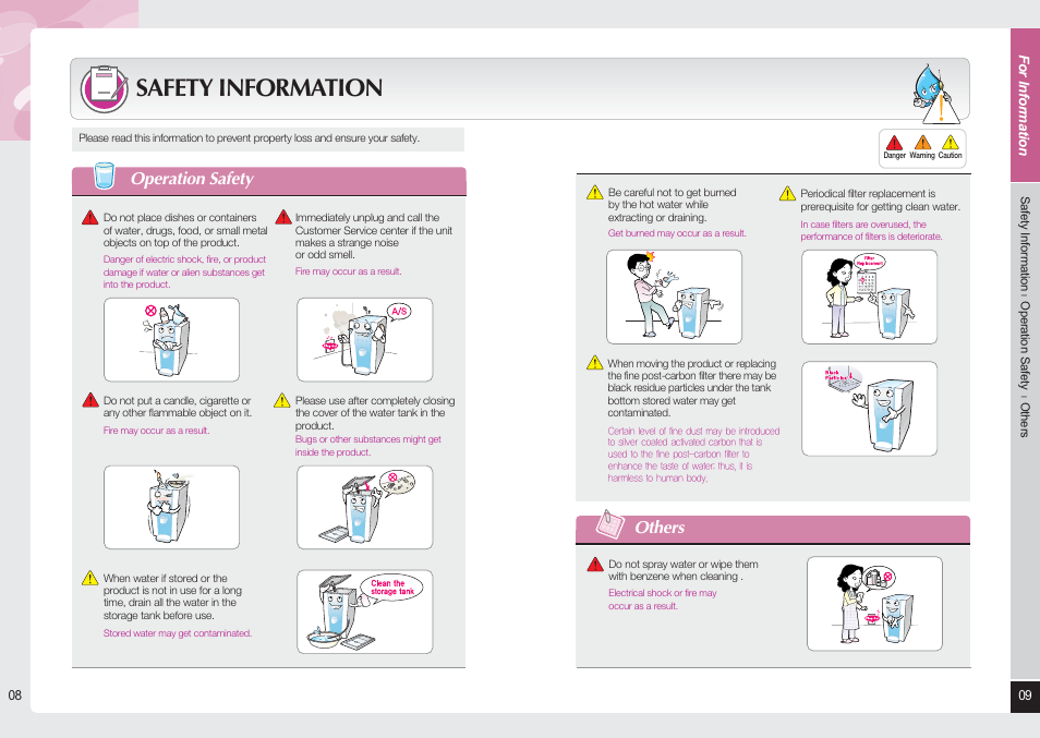 Safety information, Others, Operation safety | Coway CHP-06DL User Manual | Page 5 / 20