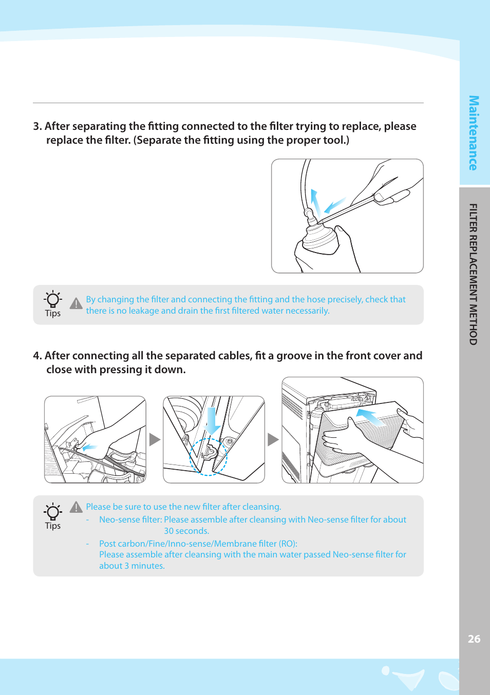 Main tenanc e | Coway CHP-03AR User Manual | Page 27 / 42