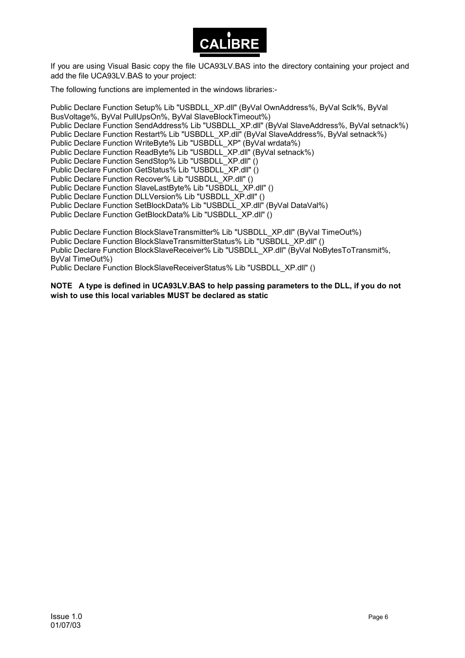 Calibre | Calibre UK UCA93 User Manual | Page 9 / 25