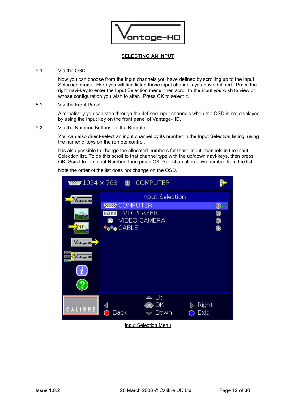 Calibre UK VANTAGE-HD User Manual | Page 15 / 33