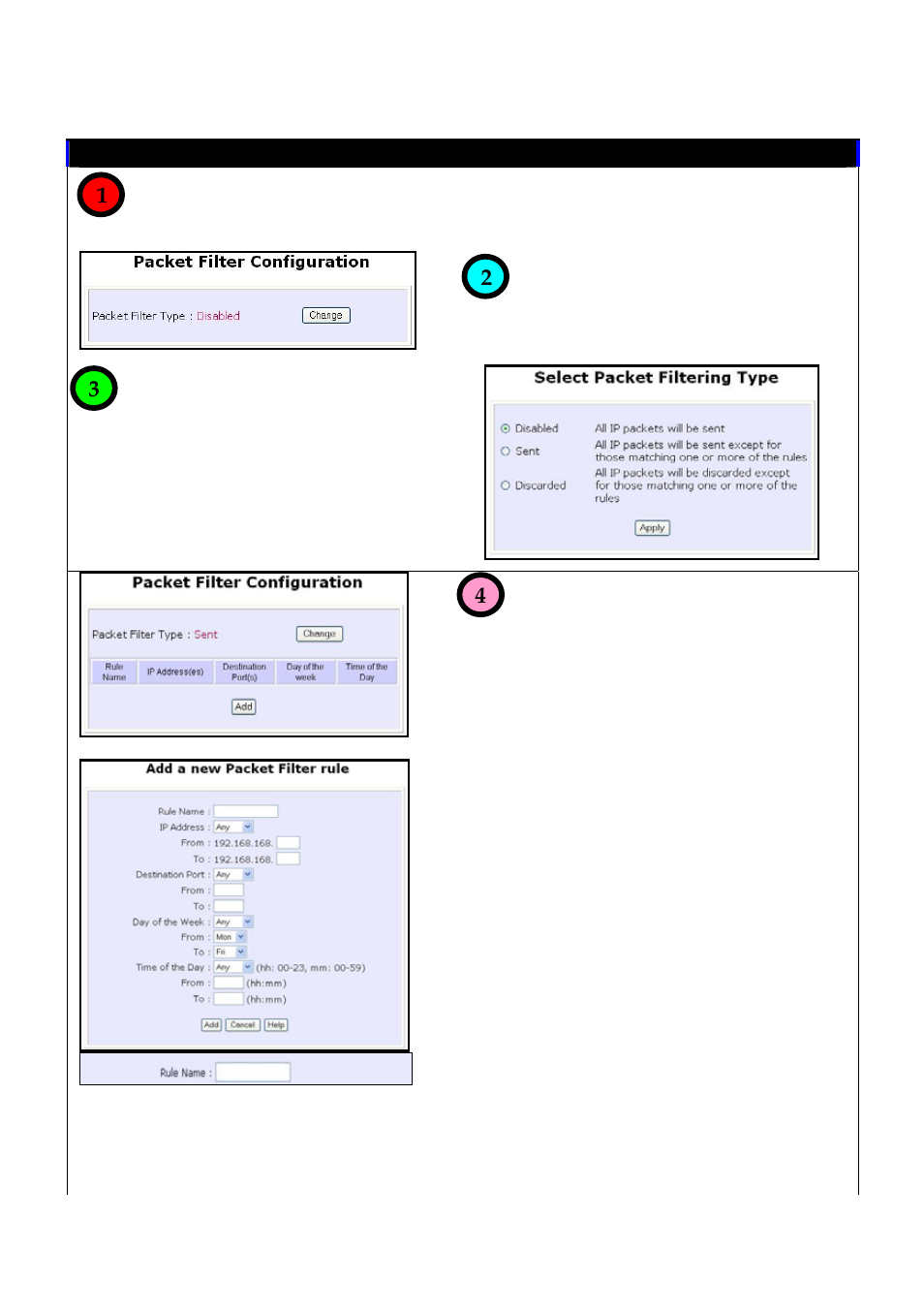 Follow these steps to setup packet filtering | Compex Technologies NetPassage 18A User Manual | Page 128 / 204