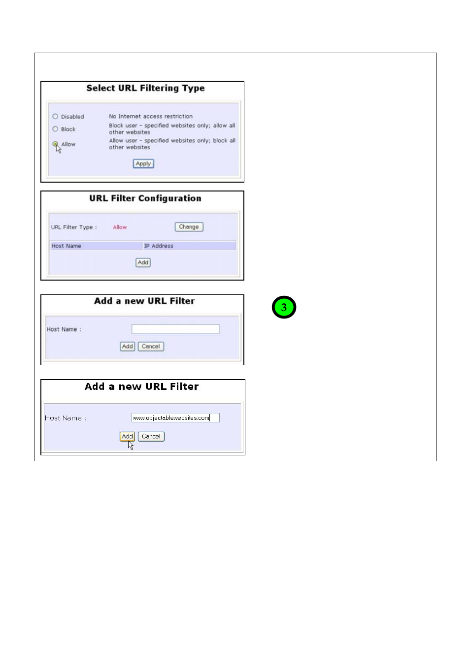 Selecting allow | Compex Technologies NetPassage 18A User Manual | Page 132 / 204