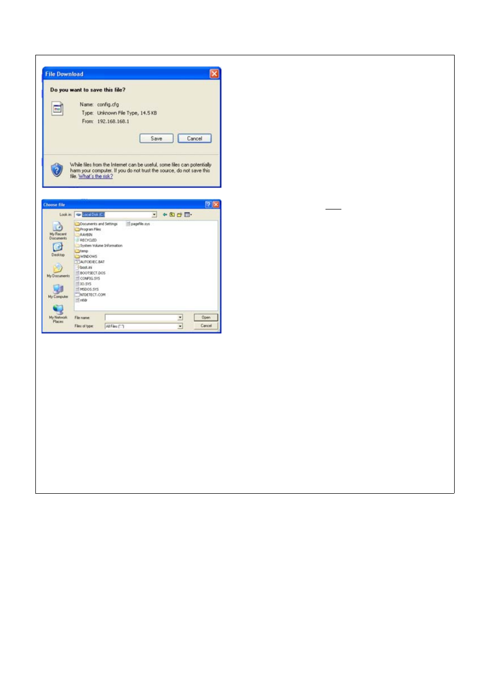 Backup browse, Click browse to search for backup file, Click clear and reset | Click yes when confirmation menu displays, The router will restart and reload default profile | Compex Technologies NetPassage 18A User Manual | Page 141 / 204