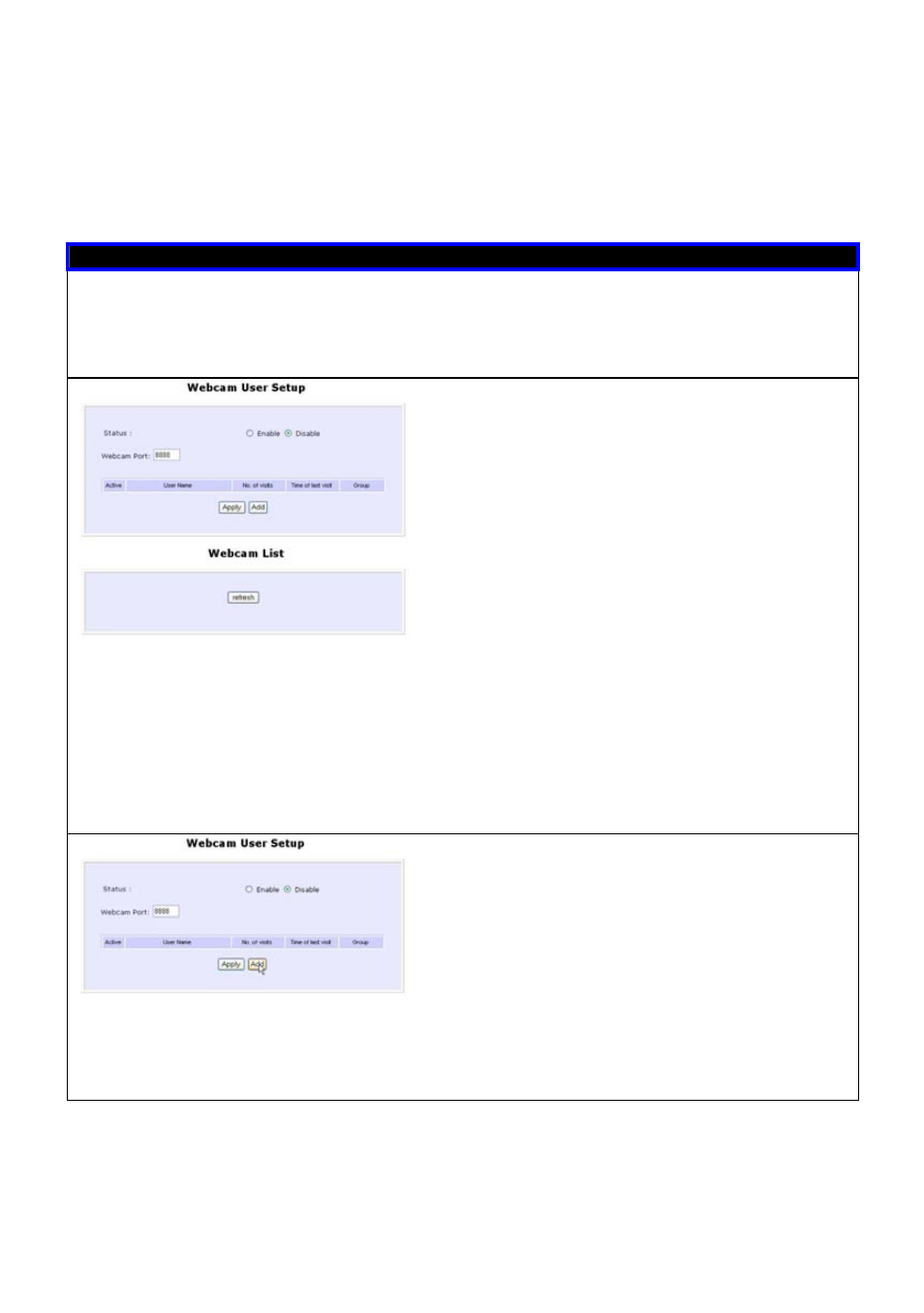 Onfiguring the, Ebcam, Etup | Configuring the webcam setup | Compex Technologies NetPassage 18A User Manual | Page 178 / 204