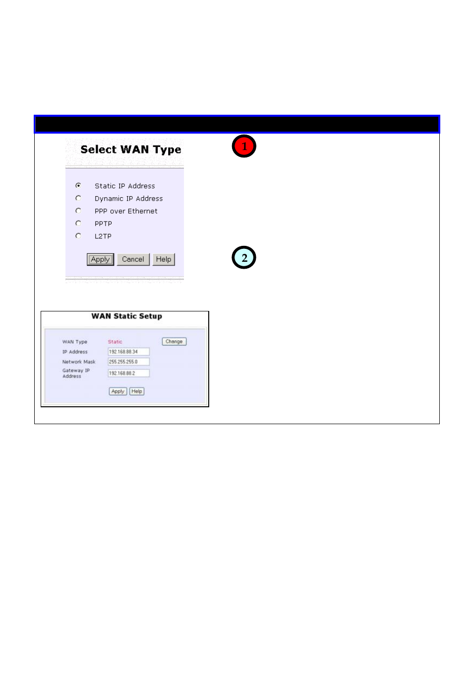 Static ip, Static ip configuration, At the static ip wan setup page | Compex Technologies NetPassage 18A User Manual | Page 77 / 204