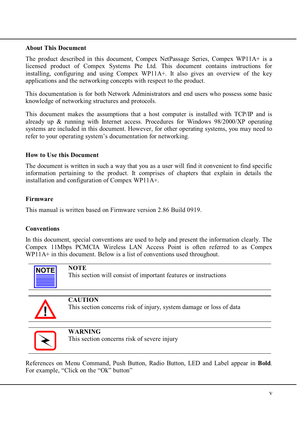 Compex Technologies WP11A+ User Manual | Page 6 / 101