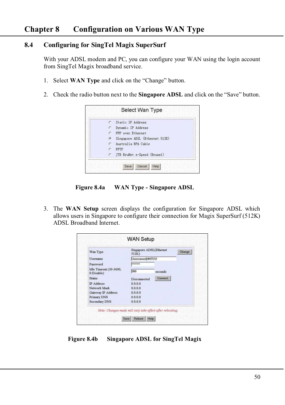 Chapter 8 configuration on various wan type | Compex Technologies WP11A+ User Manual | Page 60 / 101