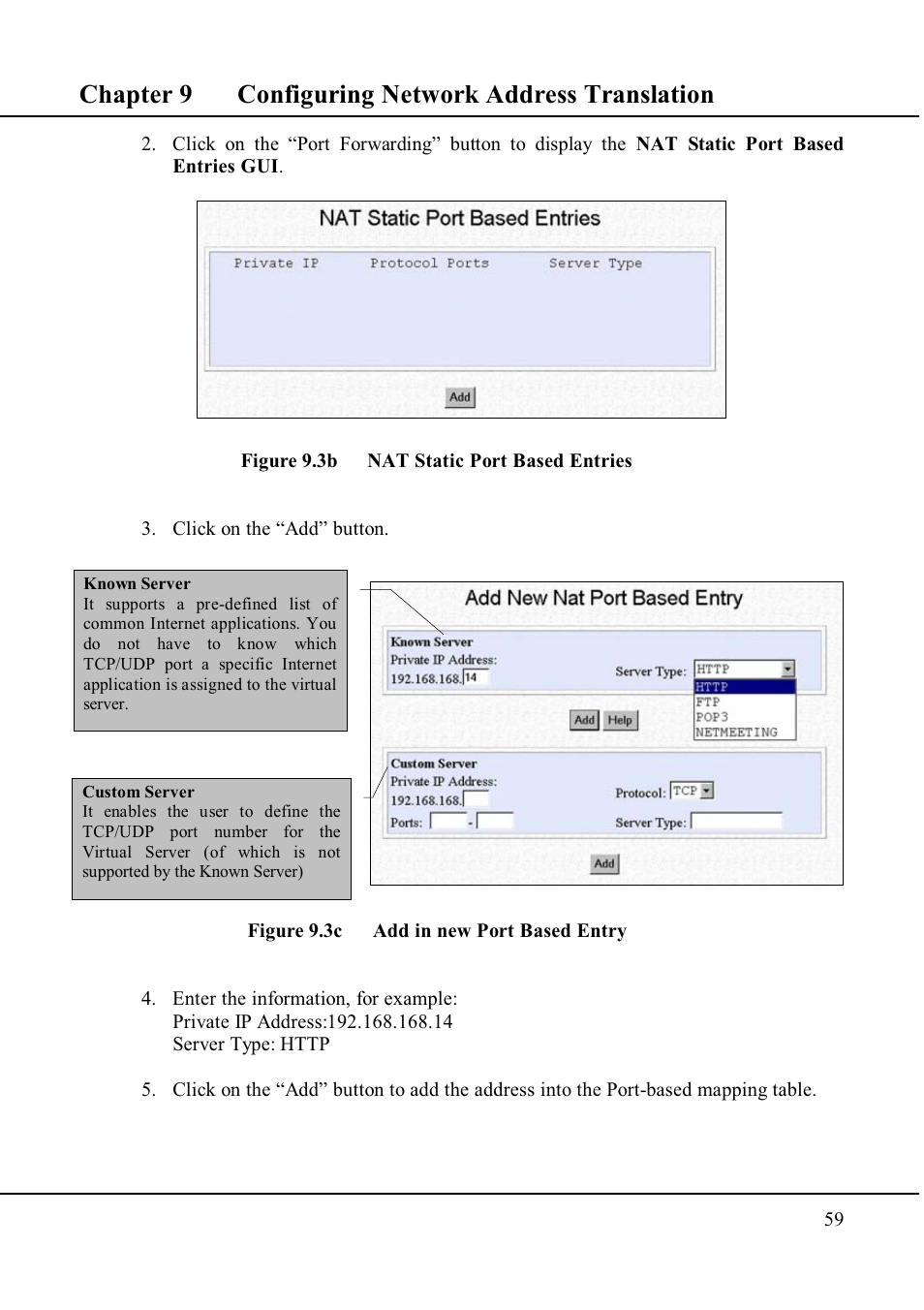 Chapter 9 configuring network address translation | Compex Technologies WP11A+ User Manual | Page 69 / 101