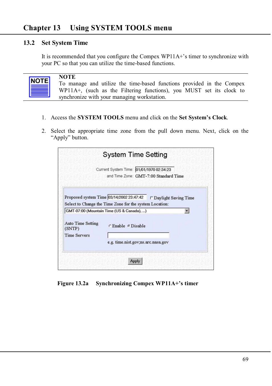 Chapter 13 using system tools menu | Compex Technologies WP11A+ User Manual | Page 79 / 101