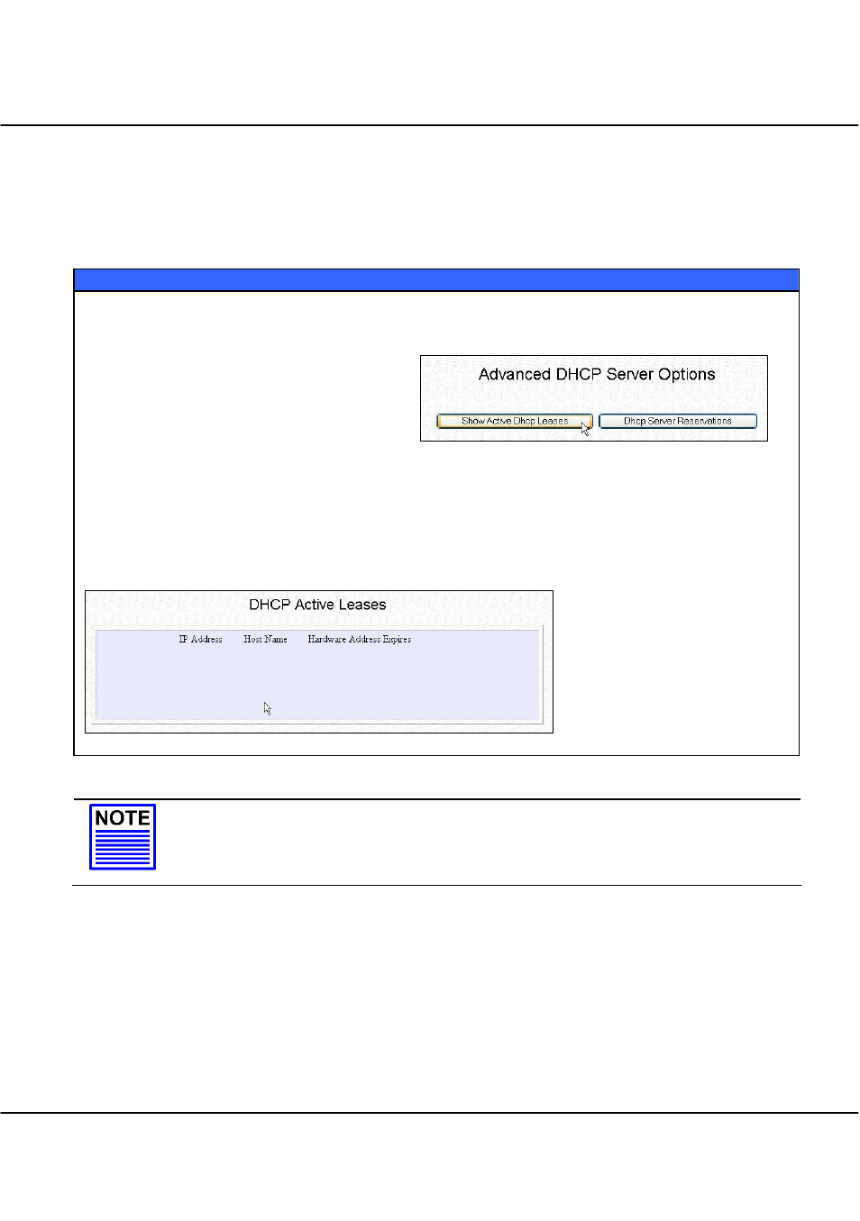 To view the active dhcp leases, Chapter 4 common configuration | Compex Technologies WPE54 User Manual | Page 31 / 137