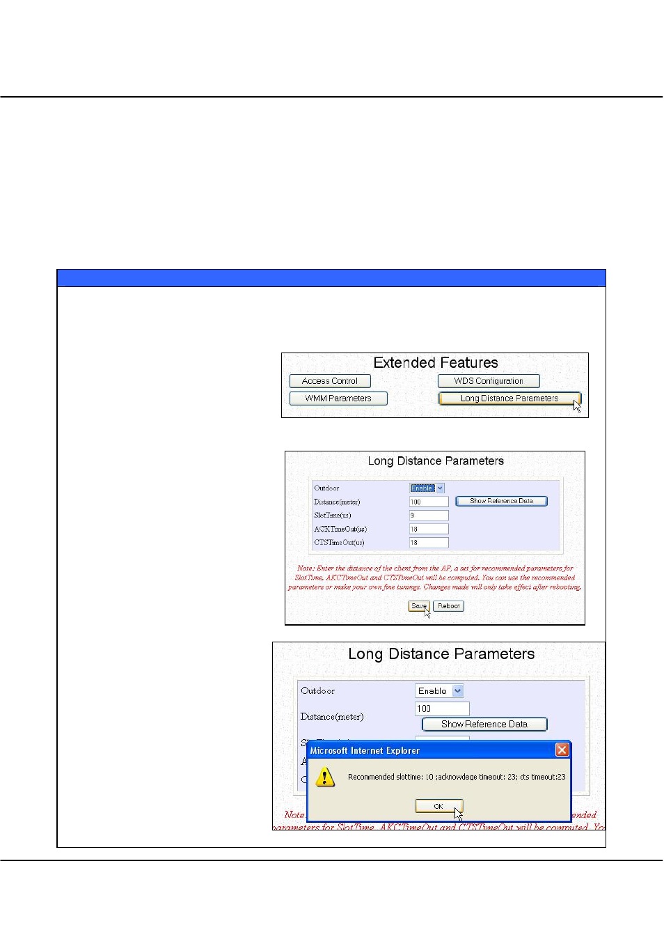 Long distance parameters, Chapter 4 common configuration | Compex Technologies WPE54 User Manual | Page 62 / 137