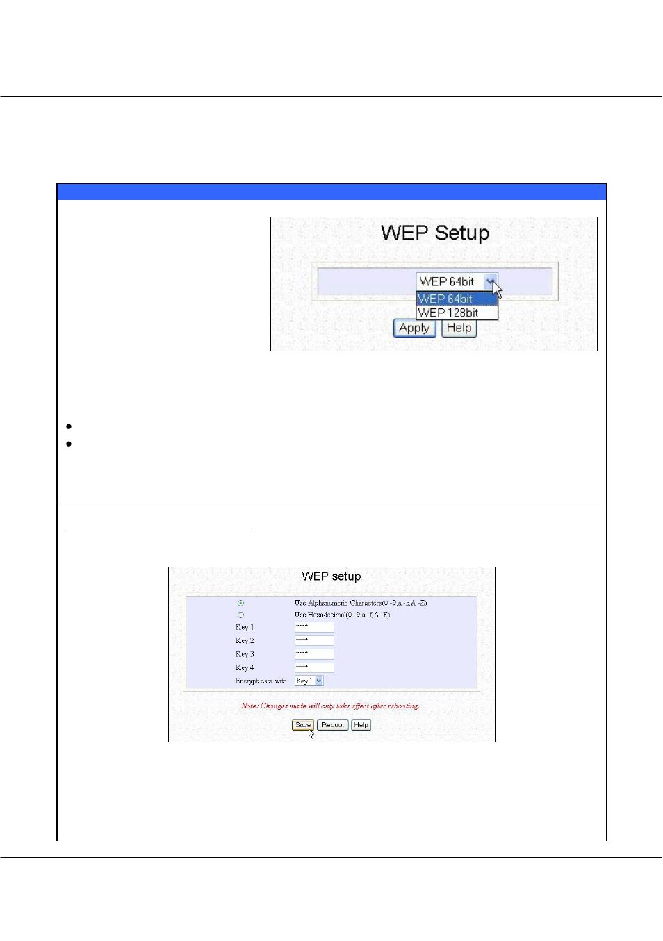How to set up wep, Chapter 4 common configuration | Compex Technologies WPE54 User Manual | Page 65 / 137