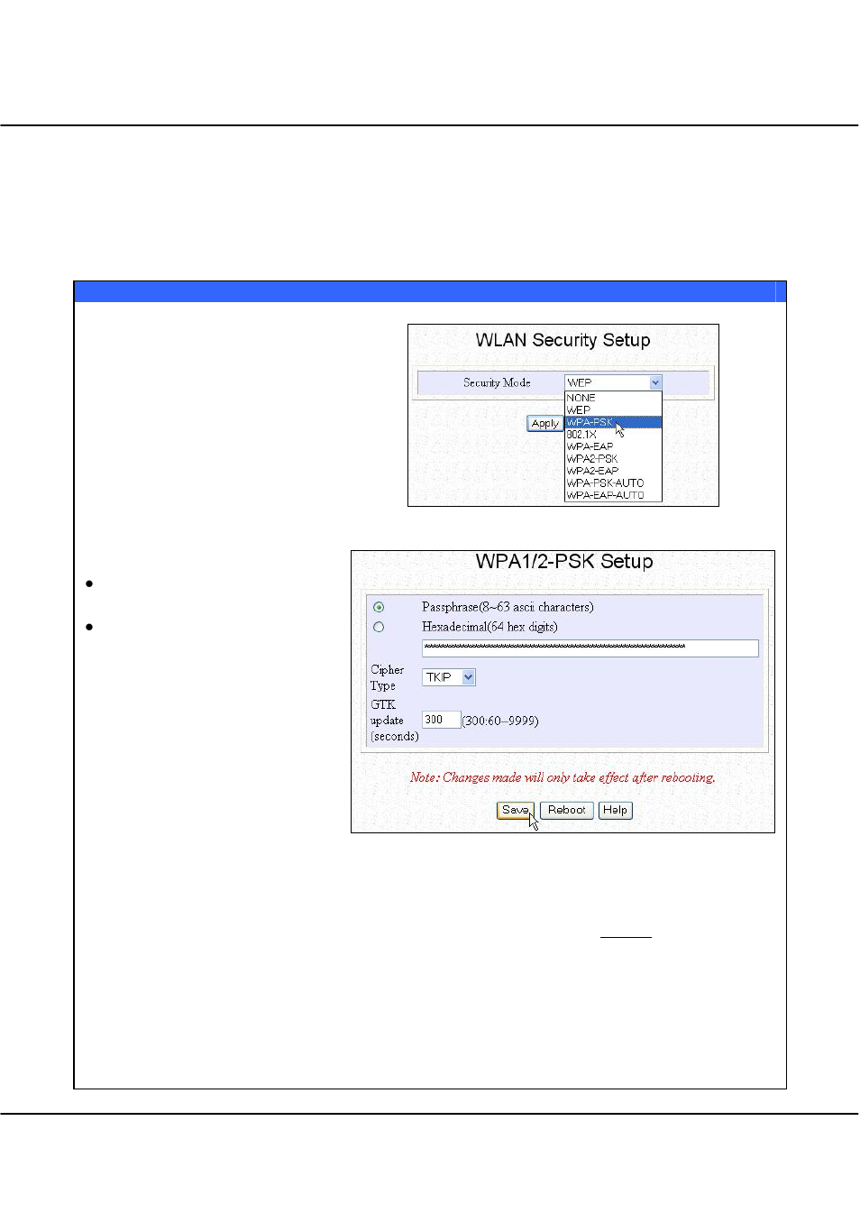 How to set up wpa-psk, Chapter 5 further configuration | Compex Technologies WPE54 User Manual | Page 67 / 137