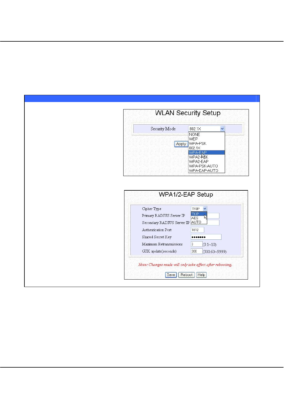 How to set up wpa eap, Chapter 5 further configuration | Compex Technologies WPE54 User Manual | Page 70 / 137