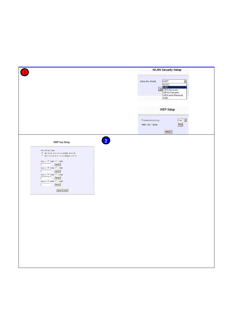 Setup wep | Compex Technologies NP25G 6C User Manual | Page 28 / 110