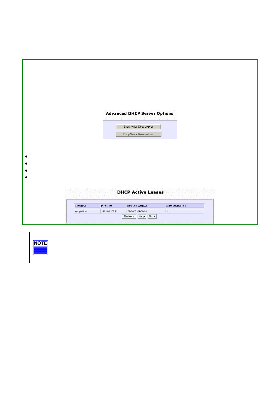 View active dhcp leases | Compex Technologies NP25G 6C User Manual | Page 47 / 110