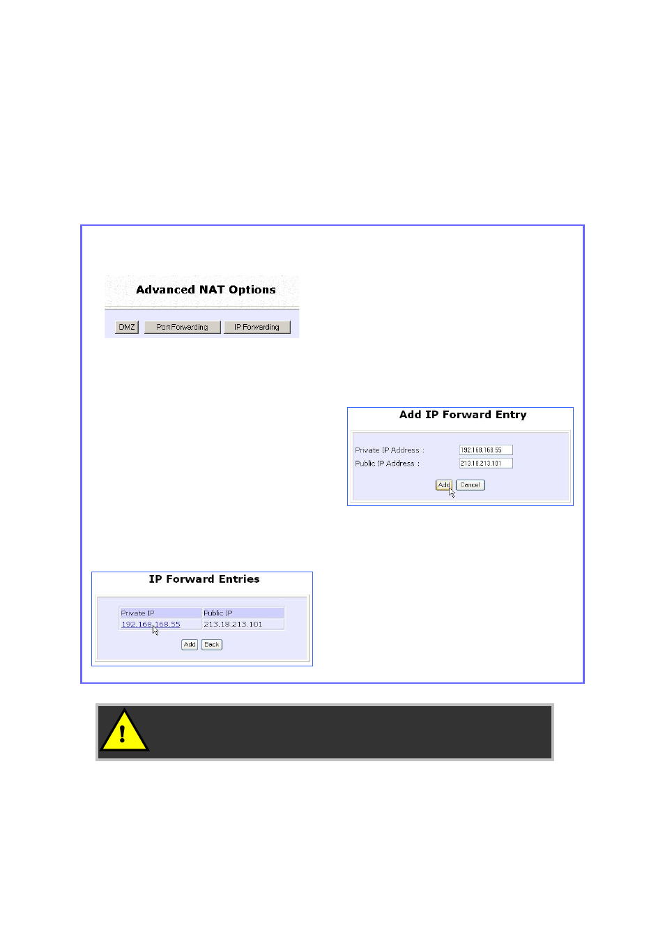 Configure virtual server based on ip forwarding | Compex Technologies NP25G 6C User Manual | Page 69 / 110