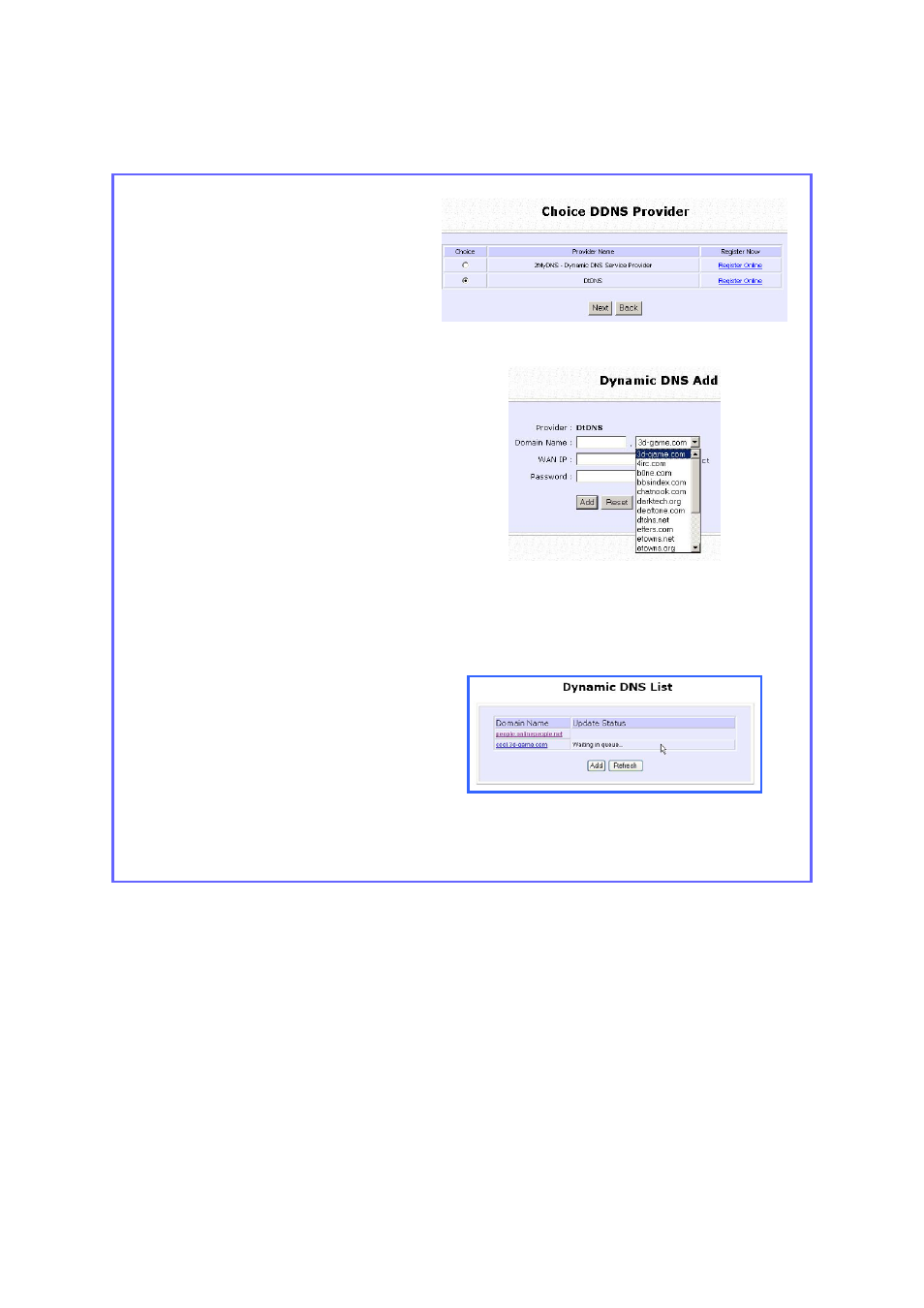 Select dtdns as ddns service provider | Compex Technologies NP25G 6C User Manual | Page 84 / 110